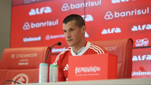 Benítez foi apresentado pelo Internacional. Foto: Ricardo Duarte/Internacional