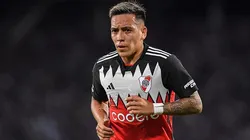 Esequiel Barco durante partida entre Talleres e River Plate, pea Copa da Liga Argentina, em 2024. Foto: Hernan Cortez / Getty Imahes