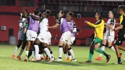 Jogadoras do Atlético comemoram classificação no Brasileiro Feminino. Foto: Divulgação/Atlético