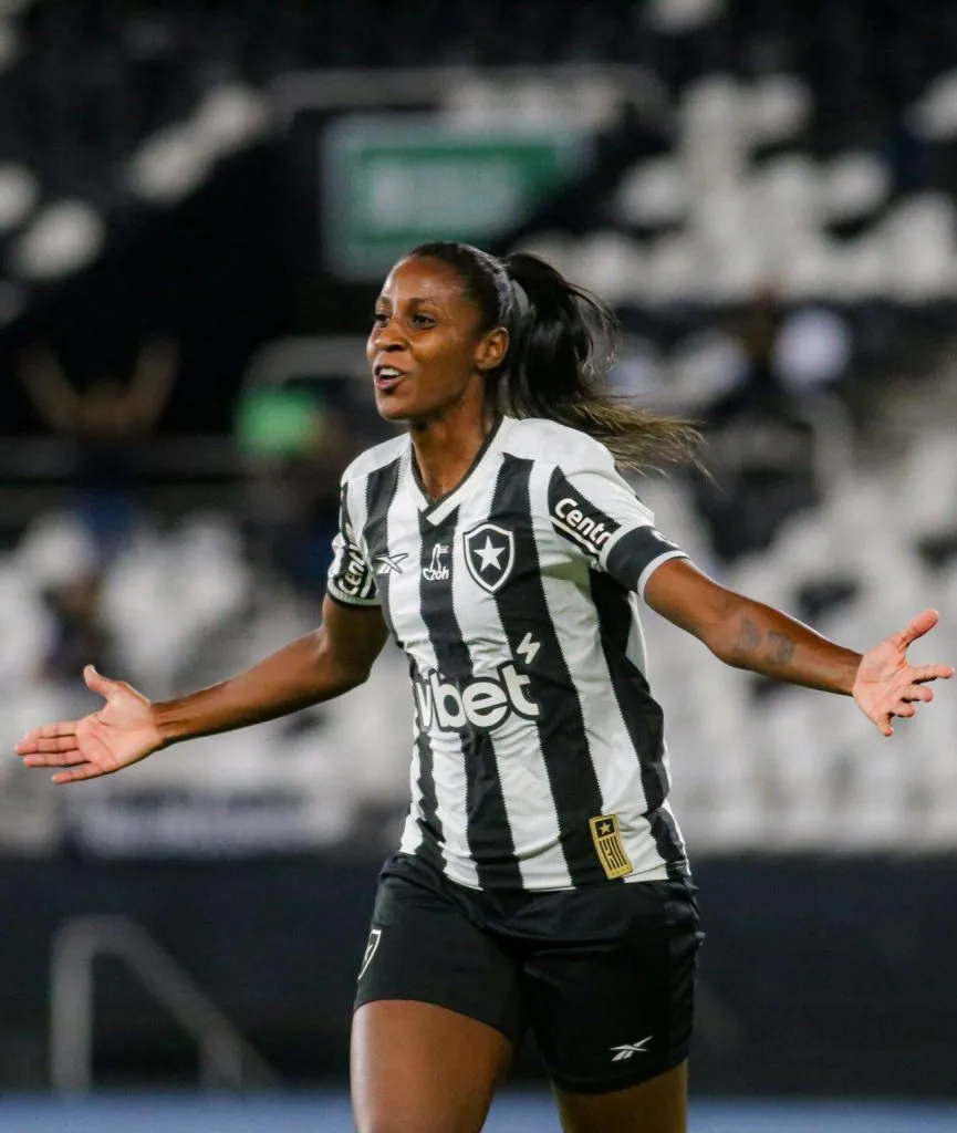 Jogadora Tipa, do Botafogo. Foto: Arthur Barreto/Botafogo