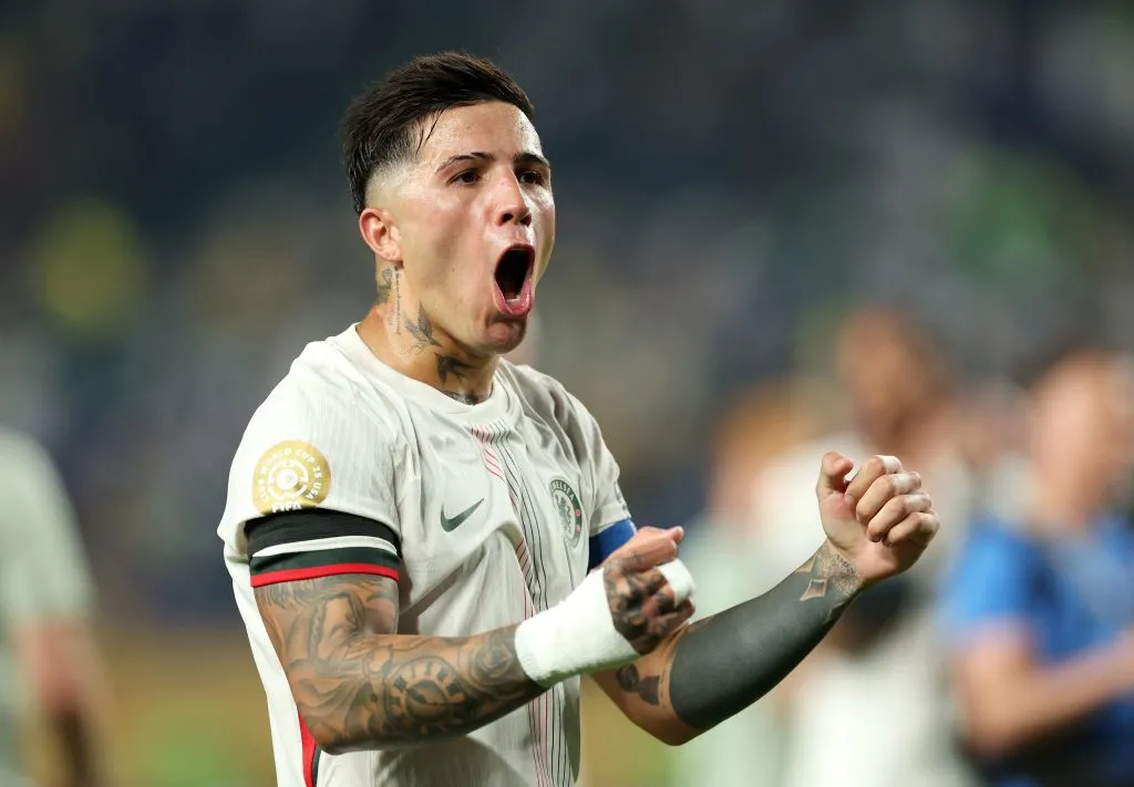 PHILADELPHIA, PENNSYLVANIA – JULY 04: Enzo Fernandez #8 of Chelsea FC celebrates following the FIFA Club World Cup 2025 quarter final match between SE Palmeiras and Chelsea FC at Lincoln Financial Field on July 04, 2025 in Philadelphia, Pennsylvania. (Photo by Luke Hales/Getty Images)