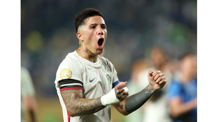 Enzo Fernandez durante partida contra o Palmeiras pelo Mundial de Clubes. Foto: Luke Hales/Getty Images