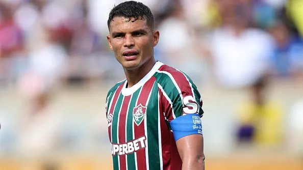 Thiago Silva durante partida. Foto: Alex Grimm/Getty Images