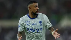 Malcom durante partida entre Al Wehda e Al-Hilal, pelo Campeonato Saudita. Foto: Yasser Bakhsh