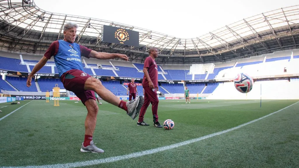Fluminense treina na Sports Ilustrated Arena, em Nova Jersey. (Foto: Marcelo Gonçalves/FFC)