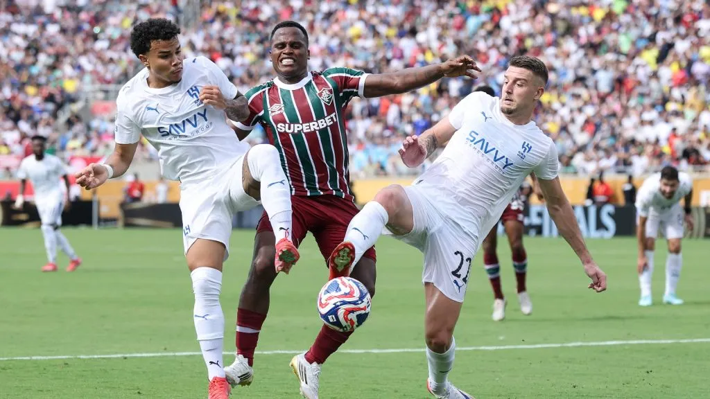 Fluminense x Al-Hilal se enfrentando pelo Mundial de Clubes. (Photo by Alex Grimm/Getty Images)