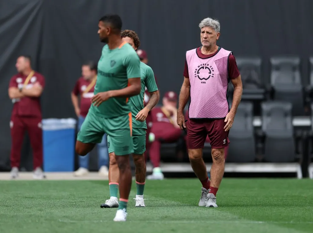 EAST RUTHERFORD, NEW JERSEY – JULY 07: Renato Portaluppi, Head Coach of Fluminense FC, looks on during a Fluminense FC Training Session ahead of their FIFA Club World Cup 2025 Semi-Final match between Fluminense FC and Chelsea FC at MetLife Stadium on July 07, 2025 in East Rutherford, New Jersey. (Photo by Dan Mullan/Getty Images)
