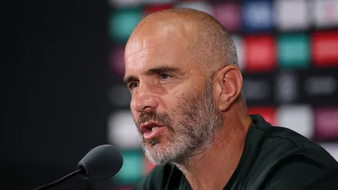 Treinador do Chelsea durante a coletiva. Photo by Alex Grimm/Getty Images