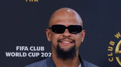 Felipe Melo antes da partida da Copa do Mundo de Clubes da FIFA 2025 entre Al Ahly SC e Internacional CF Miami.