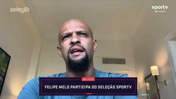 Felipe Melo enxerga que Palmeiras teria 'amassado' o Chelsea - Foto: Reprodução/SporTV