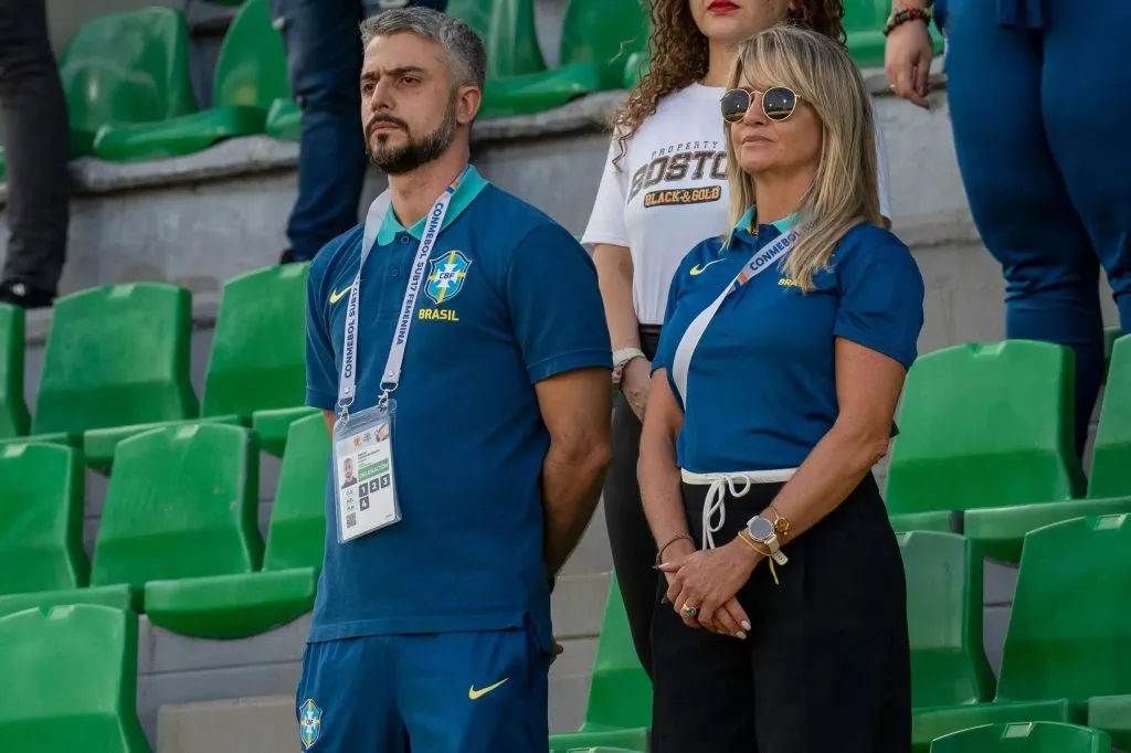 Gabriel Mastrodomenico e Cris Gambaré. Foto: Nelson Terme/CBF