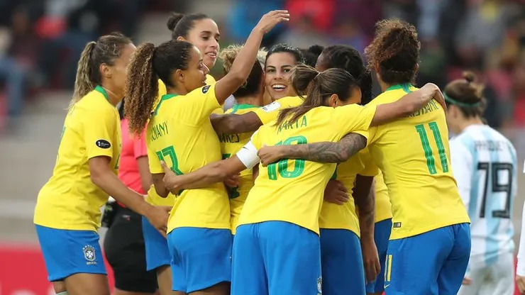 Seleção Feminina na Copa América. Foto: Lucas Figueiredo/CBF