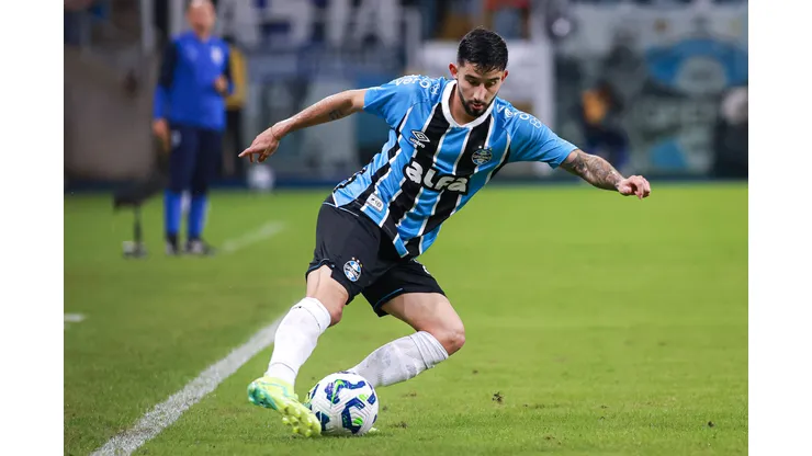 RS - PORTO ALEGRE - 20/05/2025 - COPA DO BRASIL 2025, GREMIO X CSA - Mathias Villasanti jogador do Gremio durante partida contra o CSA no estadio Arena do Gremio pelo campeonato Copa Do Brasil 2025. Foto: Maxi Franzoi/AGIF