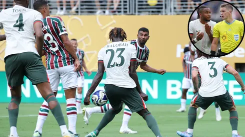 Fluminense ficou na bronca por anulação de pênalti de Chalobah ainda no 1º tempo - Fotos: Alex Grimm/Getty Images