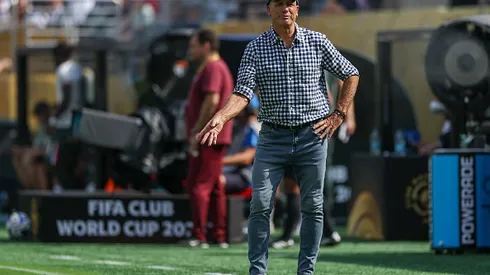 EAST RUTHERFORD, NEW JERSEY - JULY 08: Renato Portaluppi, Head Coach of Fluminense FC, looks on during the FIFA Club World Cup 2025 semi-final match between Fluminense FC and Chelsea FC at MetLife Stadium on July 08, 2025 in East Rutherford, New Jersey. (Photo by Buda Mendes/Getty Images)