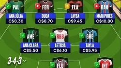 Reprodução da tela do app do Cartola Feminino Petrobras. Foto: Reprodução/Petrobras