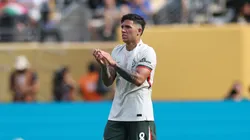 Enzo Fernández falou rapidamente sobre o Fluminense. Photo by Buda Mendes/Getty Images