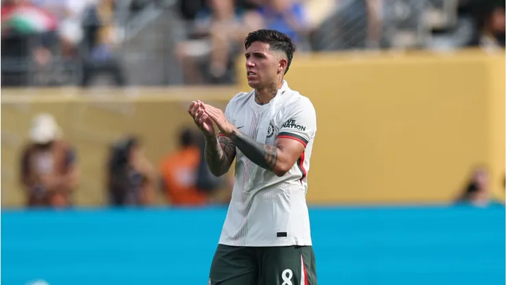 Enzo Fernández falou rapidamente sobre o Fluminense. Photo by Buda Mendes/Getty Images
