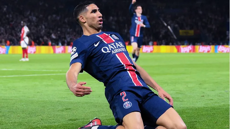 PSG de Achraf Hakimi eliminou o Arsenal na semifinal da Liga dos Campeões (Photo by David Ramos)
