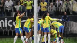 Seleção comemora gol. Foto: Lívia Villas Boas/CBF