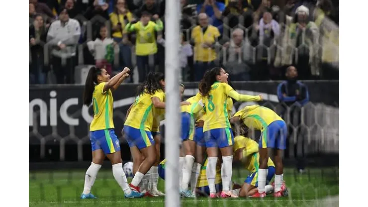 Seleção comemora gol. Foto: Lívia Villas Boas/CBF