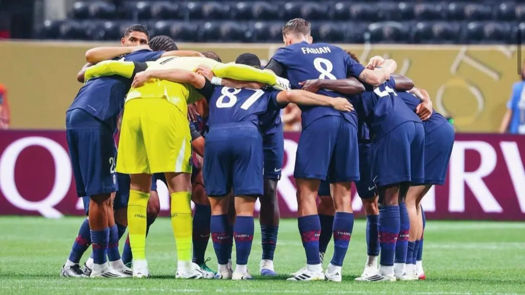 Time do PSG durante a Copa do Mundo de Clubes – Foto: Reprodução/PSG