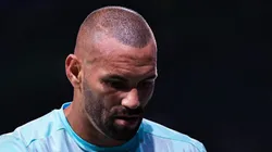 SP - SAO PAULO - 22/05/2025 - COPA DO BRASIL 2025, PALMEIRAS X CEARA - Weverton jogador do Palmeiras durante aquecimento antes da partida contra o Ceara no estadio Arena Allianz Parque pelo campeonato Copa Do Brasil 2025.