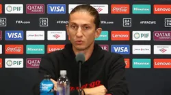 Filipe Luís durante entrevista coletiva no Hard Rock Stadium, durante o Mundial de Clubes. Foto: Gilvan de Souza/CRF