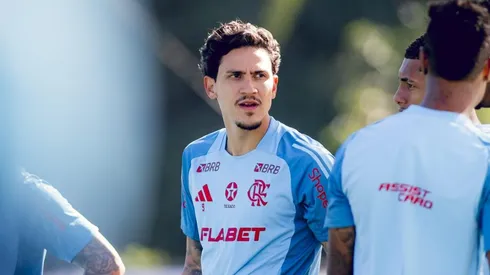 Pedro conversou com o elenco do Flamengo.