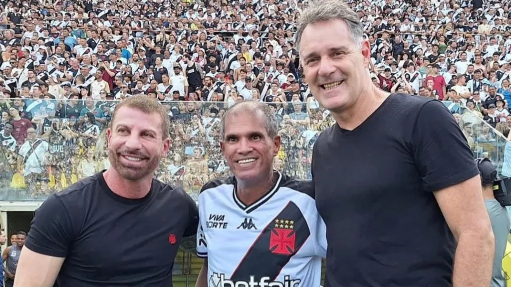 Pedrinho, Geovani e Carlos Germano durante jogo do Vasco – Foto: Reprodução/Geovani