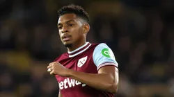 Luis Guilherme atuando pelo West Ham. (Photo by David Rogers/Getty Images)