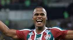 RIO DE JANEIRO, BRAZIL - MAY 02: John Arias of Fluminense celebrates after scoring the team's fifth goal during the Copa CONMEBOL Libertadores 2023 group D match between Fluminense and River Plate at Maracana Stadium on May 02, 2023 in Rio de Janeiro, Brazil. (Photo by Buda Mendes/Getty Images)