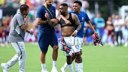 ORLANDO, FLORIDA - JULY 04: Malcom #77 of Al Hilal reacts following defeat in the FIFA Club World Cup 2025 quarter final match between Fluminense FC and Al Hilal at Camping World Stadium on July 04, 2025 in Orlando, Florida. (Photo by Alex Grimm/Getty Images)