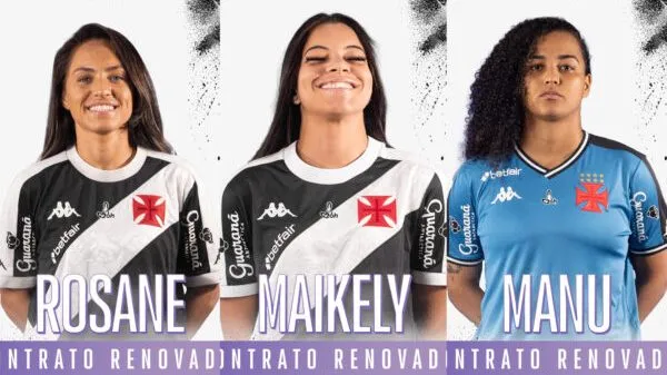 Jogadoras do time feminino do Vasco