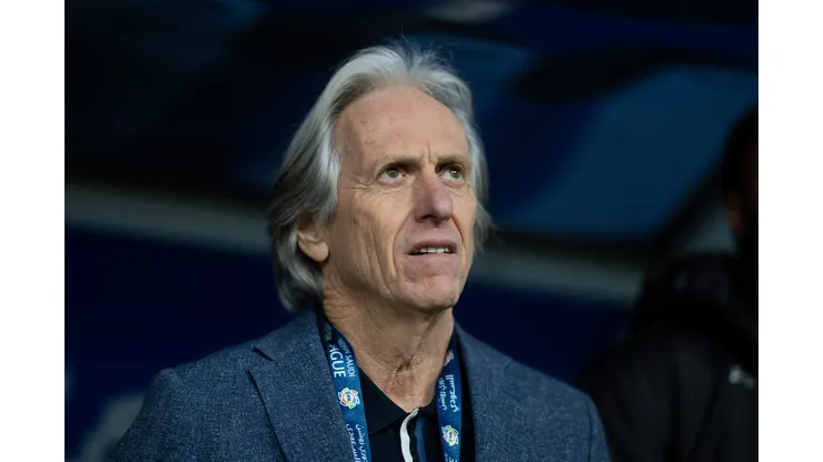 RIYADH, SAUDI ARABIA - FEBRUARY 28: Jorge Jesus Coach of Al Hilal looks on during the Saudi Pro League match between Al Hilal and Al Ahli SFC at Kingdom Arena on February 28, 2025 in Riyadh, Saudi Arabia. (Photo by Yasser Bakhsh/Getty Images)
