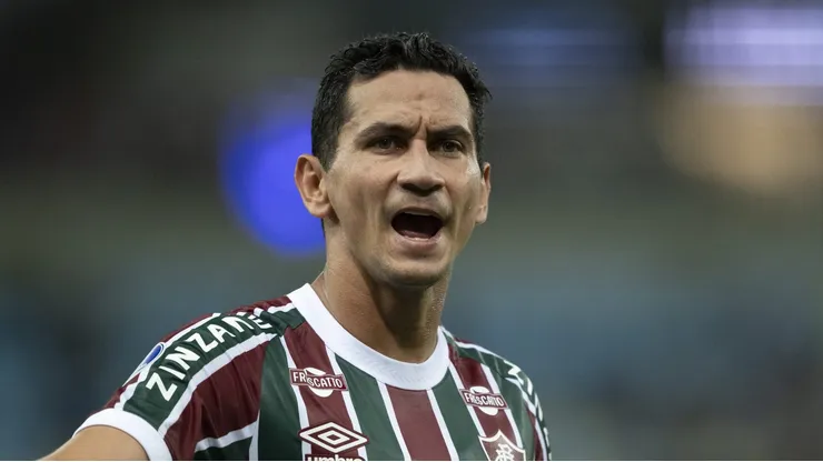 RJ - RIO DE JANEIRO - 14/05/2025 - COPA SUL-AMERICANA 2025, FLUMINENSE X UNION ESPANOLA - Paulo Henrique Ganso jogador do Fluminense durante partida contra o Union Espanola no estadio Maracana pelo campeonato Copa Sul-americana 2025.