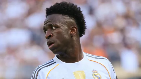 Vini Júnior durante a partida de ontem.