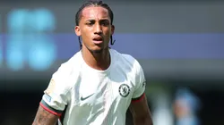 EAST RUTHERFORD, NEW JERSEY - JULY 08: Joao Pedro of Chelsea FC reacts during the FIFA Club World Cup 2025 semi-final match between Fluminense FC and Chelsea FC at MetLife Stadium on July 08, 2025 in East Rutherford, New Jersey. (Photo by Alex Grimm/Getty Images)