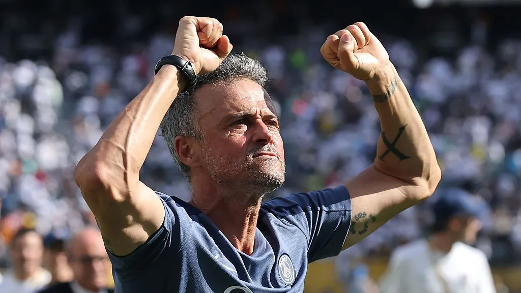 Luis Enrique no PSG. Foto: Alex Grimm/Getty Images