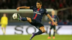 Marquinhos pelo PSG em partida diante do Chelsea. Foto: PA Images / Alamy Stock Photo