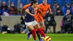 Sakina Karchaoui em partida entre França e Holanda. Foto: Orange Pics BV / Alamy Stock Photo