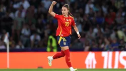BERN, SWITZERLAND - JULY 11: Athenea del Castillo of Spain celebrates scoring her team's first goal during the UEFA Women's EURO 2025 Group B match between Italy and Spain at Stadion Wankdorf on July 11, 2025 in Bern, Switzerland. (Photo by Eddie Keogh/Getty Images)