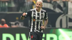 Guilherme Arana, jogador do Atlético-MG, comemora seu gol durante partida contra o CRB no estadio Arena MRV pelo campeonato Copa Do Brasil 2024. Foto: Gilson Lobo/AGIF