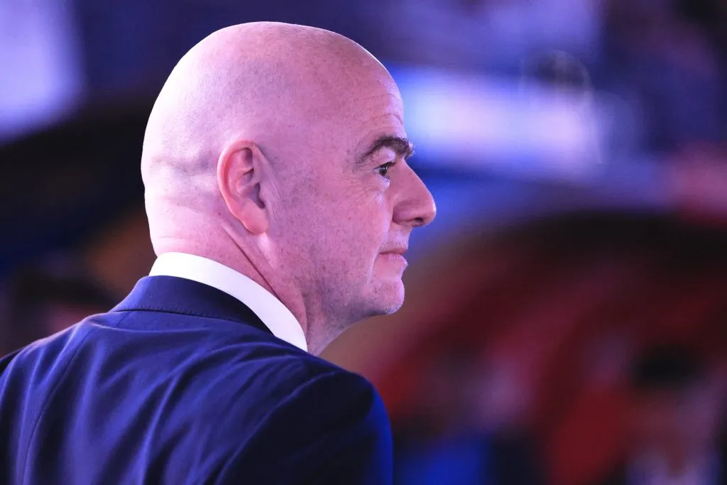 SP – Sao Paulo – 12/10/2022 – COPA DO BRASIL 2022 FINAL, CORINTHIANS X FLAMENGO – Gianni Infantino presidente da FIFA antes de partida entre Corinthians e Flamengo pelo campeonato Copa do Brasil 2022. Foto: Ettore Chiereguini/AGIF