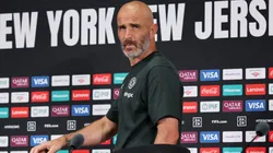 EAST RUTHERFORD, NEW JERSEY - JULY 11: Enzo Maresca, Head Coach of Chelsea FC, arrives prior to a Chelsea FC Press Conference ahead of the FIFA Club World Cup 2025 Final between Chelsea FC and Paris Saint-Germain at MetLife Stadium on July 11, 2025 in East Rutherford, New Jersey. (Photo by Alex Grimm/Getty Images)
