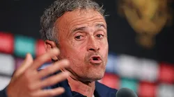 Luis Enrique durante entrevista coletiva antes da final do Mundial de Clubes. Foto: Alex Grimm/Getty Images