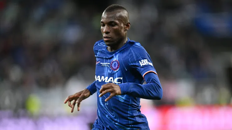 WROCLAW, POLAND - MAY 28: Nicolas Jackson of Chelsea in action during the UEFA Conference League Final 2025 between Real Betis Balompie and Chelsea FC at on May 28, 2025 in Wroclaw, Poland. (Photo by Stuart Franklin/Getty Images)