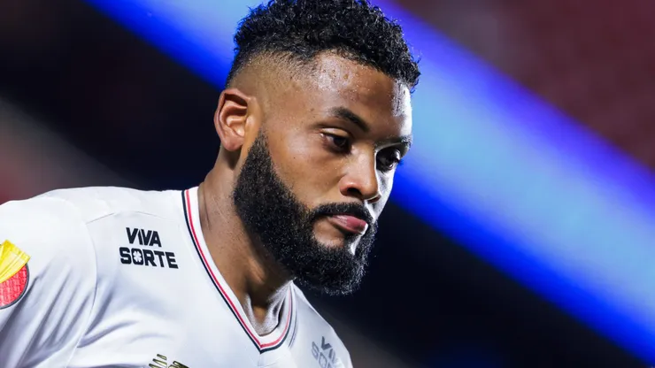 Sabino, jogador do São Paulo, durante partida contra o Mirassol no estadio Morumbi pelo campeonato Paulista 2025. Foto: Marcello Zambrana/AGIF
