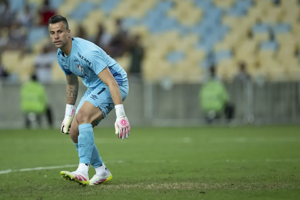 RJ – RIO DE JANEIRO – 29/05/2025 – COPA SUL-AMERICANA 2025, FLUMINENSE X ONCE CALDAS – Fabio goleiro do Fluminense durante partida contra o Once Caldas no estadio Maracana pelo campeonato Copa Sul-americana 2025. Foto: Jorge Rodrigues/AGIF