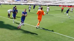 EAST RUTHERFORD, NEW JERSEY - JULY 13: (EDITOR’S NOTE: Image was captured using a remote netcam.) Cole Palmer #10 of Chelsea FC celebrates scoring his team's first goal during the FIFA Club World Cup 2025 Final match between Chelsea FC and Paris Saint-Germain at MetLife Stadium on July 13, 2025 in East Rutherford, New Jersey. (Photo by Alex Grimm/Getty Images)